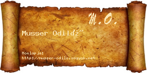 Musser Odiló névjegykártya